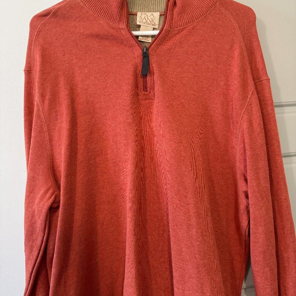 Jos A Bank Orange Long Sleeve Quarter Zip - M - Never Worn!